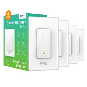 4 Pcs Gosund Smart Dimmer WiFi Control  Light Switch Fit Alexa &Google Assistant